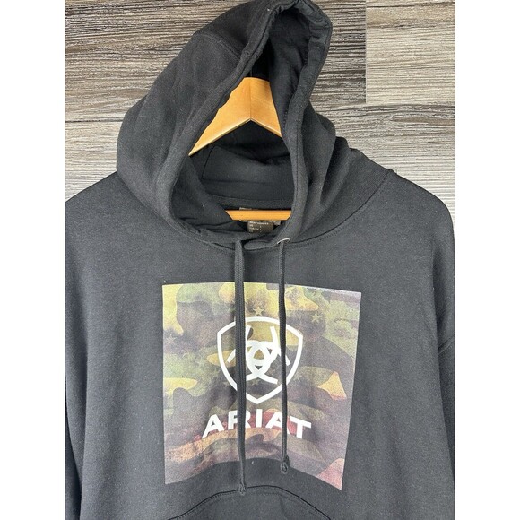 Ariat® Men's USA Proud Camo‎ Graphic Hooded Sweatshirt Large - Picture 2 of 9